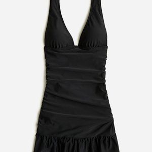 BRAND NEW J Crew Ruched V-neck swim dress (BLACK)